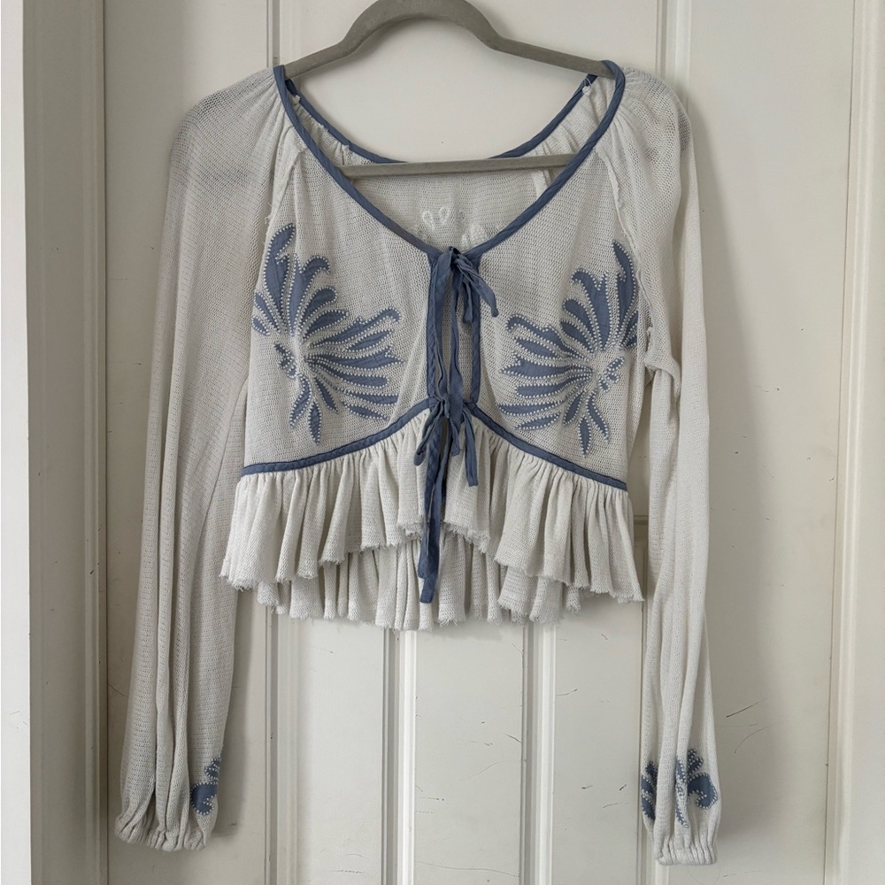 Free People Ivory Lookout Top